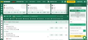 Sportwetten und Quoten bei BetWinner